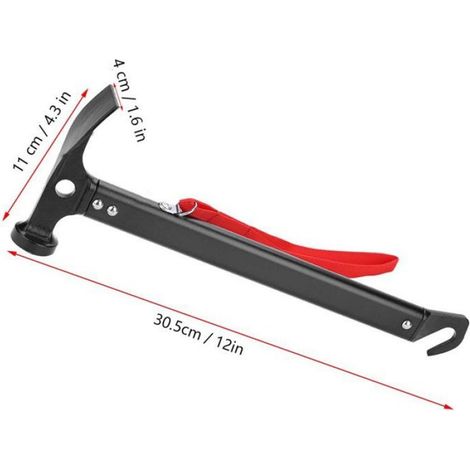 Marteau - Acier Au Carbone - Alliage D Aluminium - Pour Camping Et Travaux Exterieurs - 404 G (1/5)