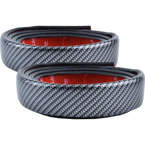 2 pièces de protection de jante de voiture, 1,5 m x 4,5 cm de couverture de roue, élargissement de garde-boue universel, forme en L, protection de roue de voiture, décoration (fibres de carbone) (1/5)