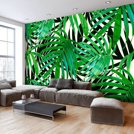 Papier peint adhésif Feuilles tropicales - 147 x 105 cm (1/4)