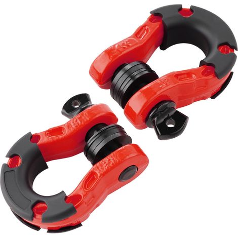 Lot de 2 manilles en D 19 mm avec axe fileté 22,2 mm et résistance de 30 tonnes pour usage intensif (1/5)