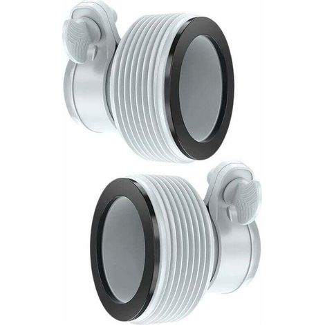 Ensemble de 2 adaptateurs de conversion de tuyau Intex B pour tuyau de piscine Intex B 1. (1/5)