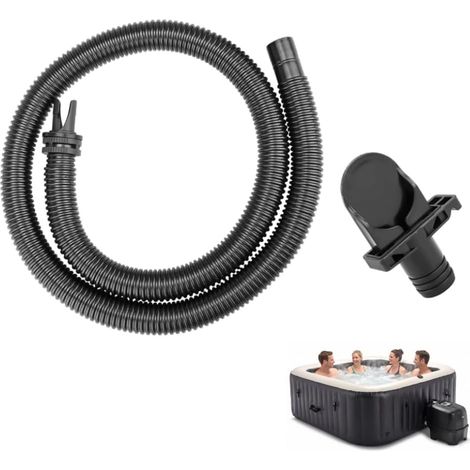 Kit d'adaptateur de tuyau de gonflage, 11830 et 12773 pour housse de spa, tuyau de gonflage compatible avec Intex pour PURESPA pour 28403E, 28403VM, 28405CA, 28405E, 28407E, 28407VM, Gonflage efficace (1/5)