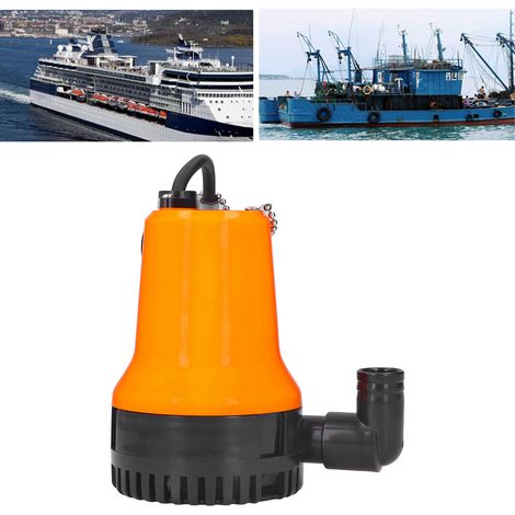 Pompe de cale CC, 24 V, 70 L/min, haute pression, ultra-silencieuse, pompe à eau pour aquarium, pompe à eau solaire, mini pompe submersible CC, petite pompe jaune. (1/5)
