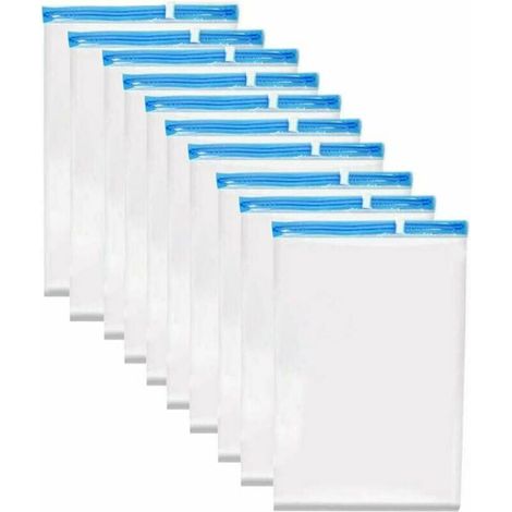 Filiyano-Lot de 10 sacs de compression sous vide 35 x 50 cm, gain de place, sans aspirateur ni pompe. Idéaux pour les banderoles de voyage, les (1/5)
