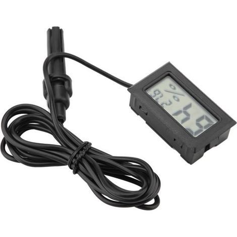 Termometro per rettili, monitor di umidità integrato per mini igrometro LCD con sonda esterna. (1/4)