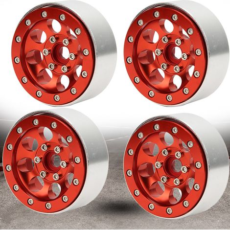 Jantes alliage aluminium 4 pièces 1,9 pouces pour RC Crawler Axial SCX10 II 90046 1:10