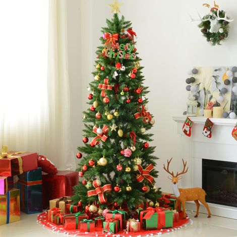Sapin de Noël artificiel avec support, 210 cm, 865 branches, vert