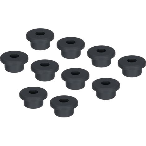 10Pcs Passe Fil Caoutchouc Œillet de Type T Diamètre d'Installation 20mm (27x10x14mm) Passe-Câble Bouchons d'Étanchéité Flexibles pour Trou de Câbles, Noir (1/5)