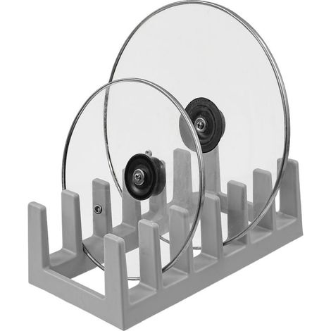 Support de couvercle de casserole Support de rangement de cuisine à 6 emplacements,organisateur de couvercles,casseroles et poêles,pour armoire,comptoir,placard,garde manger,maison (1/5)