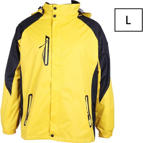 Veste Hiver Extérieure Imperméable Chaude - Randonnée Escalade Cyclisme - Jaune Noir - Taille L (1/5)
