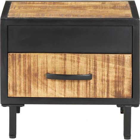 Maison Exclusive - Comodino 40x40x35 cm in Legno di Mango Grezzo (1/5)