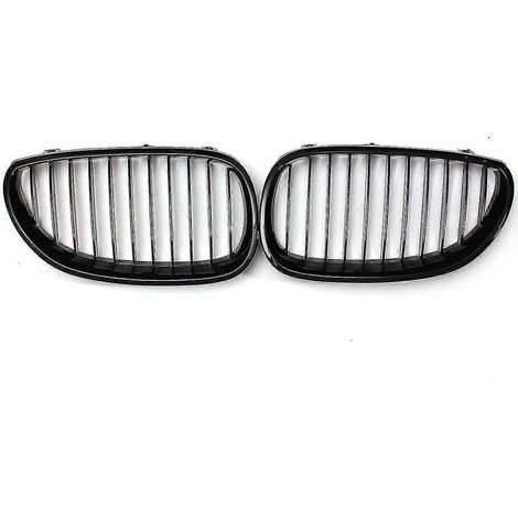 Für BMW 5er E60 M5 E61 520i 545i 550i 535i (2003–2010) Frontstoßstange Nierengrill Motorhaubengitter einreihig glänzend/matt – Glänzend Schwarz