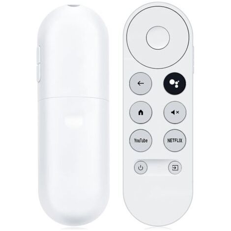 Telecomando vocale Bluetooth IR per Google Chromecast TV 2020 4K Snow G9N9N Telecomando Google sostitutivo con pulsanti Netflix e Youtube (solo telecomando) FLITI