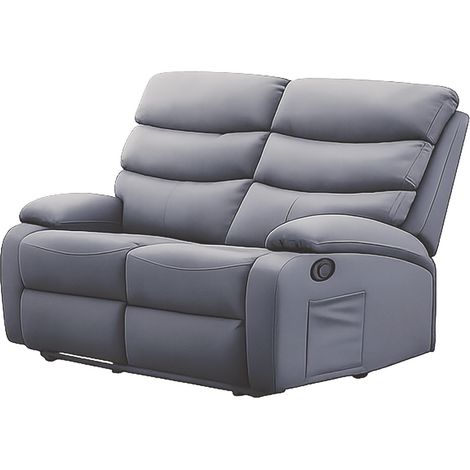 2 Seater Recliner Sofa - L92 x W133 x H104 cm - Assembly Required - Grey