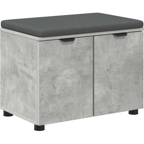 Maison Exclusive - Flurbank mit Kissen mit Regal mit Tür Betongra