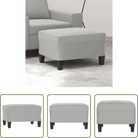 Repose-pied - Repose-pied Gris clair 60x50x41 cm Tissu microfibre (1/5)
