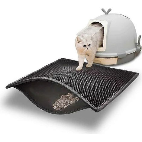 Tapis de litière pour chat, alvéolé, double couche (1/5)
