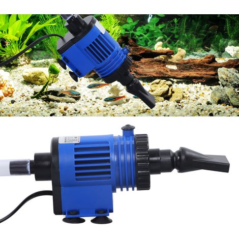 Aspiradora eléctrica para acuarios de 10 W: limpiador automático de grava y algas con sistema de cambio de agua. Mangueras transparentes + accesorios incluidos. (1/5)
