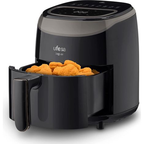 Ufesa Jaguar Friggitrice Aria Digitale Senza Olio da 3,5 L, 8 programmi preinstallati, 1200 W, Timer, Temperatura da 80ºC a 200ºC, Senza BPA ne PFOA, Cestello e vassoio antiaderenti (1/4)