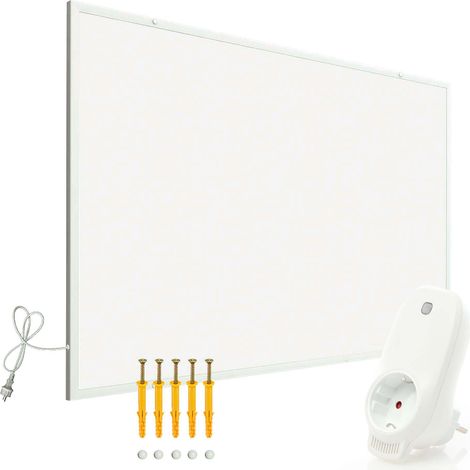 Wiltec Infrarotheizung 520 Watt inkl. WLAN-Thermostat, energieeffizienter Heizkörper mit WLAN Steuerung, Wandmontage Elektroheizung, Heizpaneel IR-Heizung