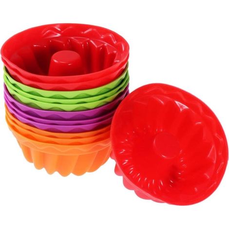 Lot de 12 mini moules en siliCône réutilisables (couleurs aléatoires)-Fei Yu (1/5)