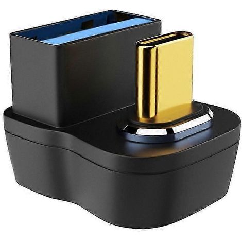 Adaptateur de données OTG 10 Gbit/s Type-C mâle vers USB 3.0 femelle coudé à 90° (1/5)