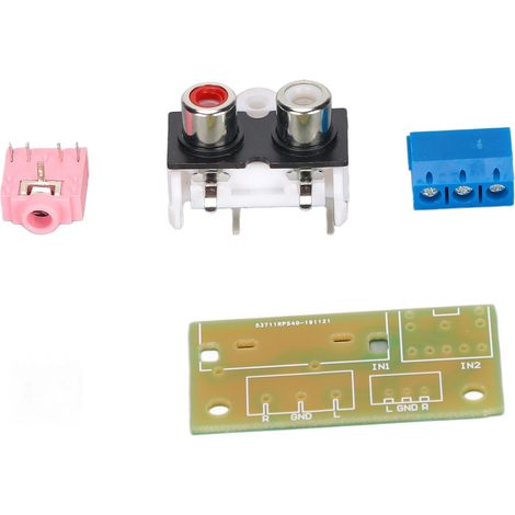 Carte d'adaptation d'entrée/sortie audio, câblage, plaque de connexion, prise jack 3,5 mm, bornier pour circuit imprimé (1/5)