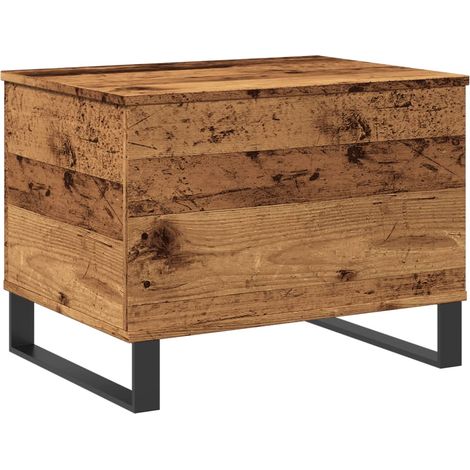 Mesa de centro elevable 60 x 44,5 x 45 cm madera de ingeniería marrón con efecto envejecido y metal DEC040208 (1/5)