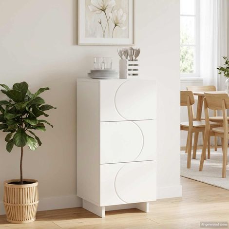 Aparador Blanco 33,5 x 34,5 x 75 cm Madera de ingeniería (1/4)