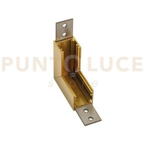 GBIGS12 ANGOLO MECCANICO 90° PER INSTALLAZZIONE SOFFITTO-PARETE PER SISTEMA BINARIO DA SUPERFICIE ORO OPACO