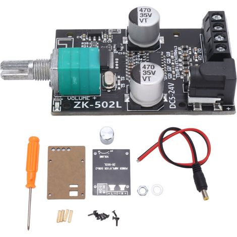 Carte Amplificateur Audio Stéréo 2.0 Bluetooth 2x50W pour Haut-Parleurs Gauche/Droit