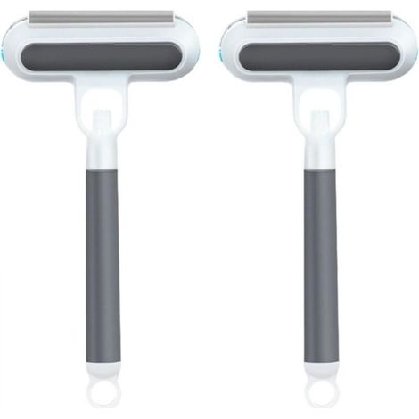 Two grey spray brushes (1837cm each) for cleaning cat hair from carpets, beds, and mosquito nets. (1/5)