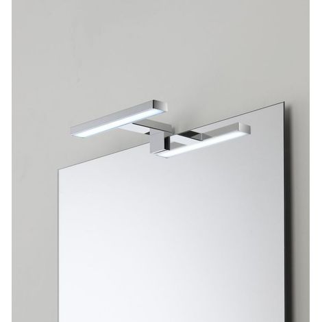 LAMPADA LED SPECCHI 4W 18CM IP44 IN ABS CROMO