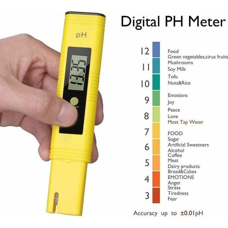 Ph-mètre professionnel étalonnage automatique – Plage de mesure 0-14 pH – Résolution 0.01 pH – Écran LCD pour aquariums et piscines (1/5)