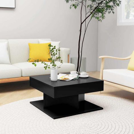 Couchtisch Schwarz 57x57x30 cm Holzwerkstoff