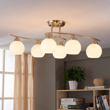 [GEBRAUCHT] B-Ware Lindby Deckenleuchte Deckenlampe Svean LED 6-flg 40W E14 weiß 75cm Leuchte (1/2)