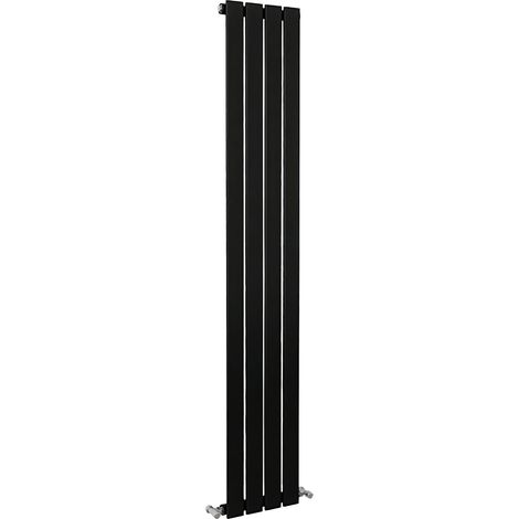 SKY Bathroom Flat Panel Radiator Vertical 1600x272mm Single Black