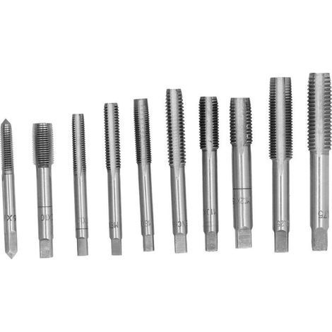 Jeu de Tarauds HSS pour Filetage Vis, Outils de Coupe Manuels pour Métal M6‑M12, Matériel de Bricolage