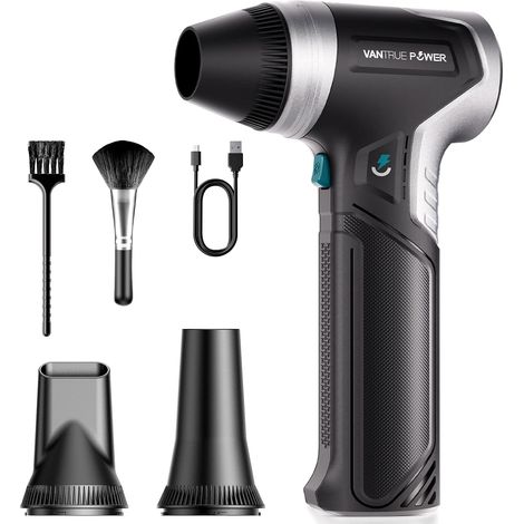 T800 Souffleur Air Comprimé – 800G Pression max, souffleur puissant sans fil, moteur sans balais rechargeable et durable, 3 vitesses réglables pour clavier, voiture, maison, ter (1/5)