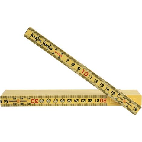 Klein Tools Règle pliante en fibre de verre 2 m métrique lecture extérieure (1/5)