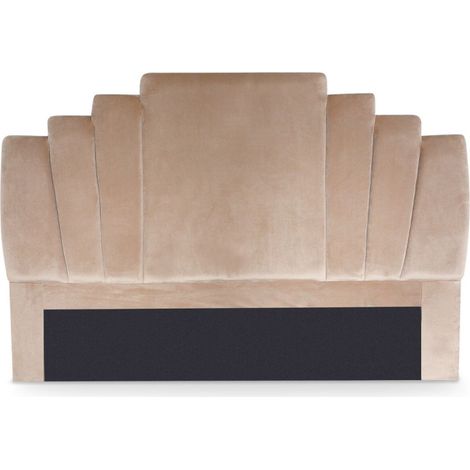 Tête de Lit en Velours "Renaya" 180cm Taupe (1/5)