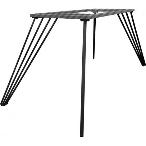 4 pieds de table de repas métal noir design filaire H.65 cm - 01 (1/5)