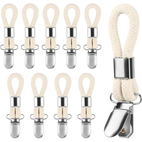 10 Handtuchhaken mit Schlaufen, für Schränke und Badezimmer, zum einfachen Aufhängen von Handtüchern