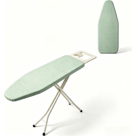 Housse de table à repasser 135 x 56 cm, housse en coton avec rembourrage en mousse, bord élastique, pour grandes tables à repasser, convient pour