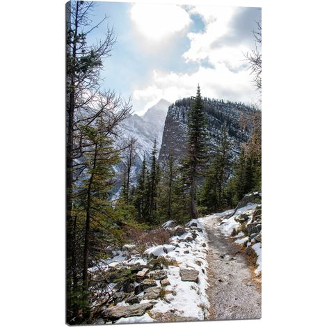 Leinwanddruck Natur Bergpfad Schnee 60x100