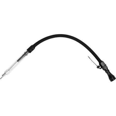 Flexible engine oil dipstick, stainless steel fluid level tool for LSX LS1 LS2 LS6 4.8L 5.7L 6.0L 6.2L black (1/5)