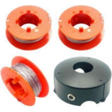 F016800175 Bobine de Fil pour Bosch Art 23 26 30 Easytrim et Combitrim,Pro-Tap Automatique Bobine Cordon Souple,8M x 1,6mm avec Couvercle F016L71088(3 Bobine + 1 Couvercle) (1/5)