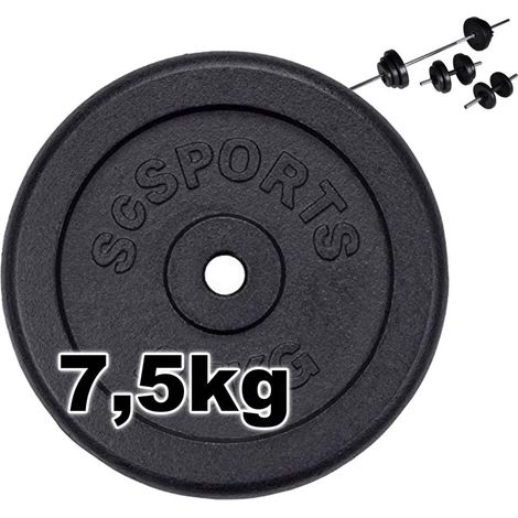 7,5 Kg De Hierro Fundido Mancuerna Discos De Pesas De Entrenamiento De Fitness Placas -