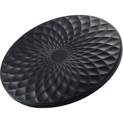 Pommeau de douche, pomme de douche fixe ronde 9", raccord G1/2", noir (1/5)