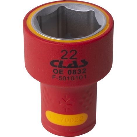 Douille isolée 3/8" 22mm - OE 0832 - CLAS Equipements